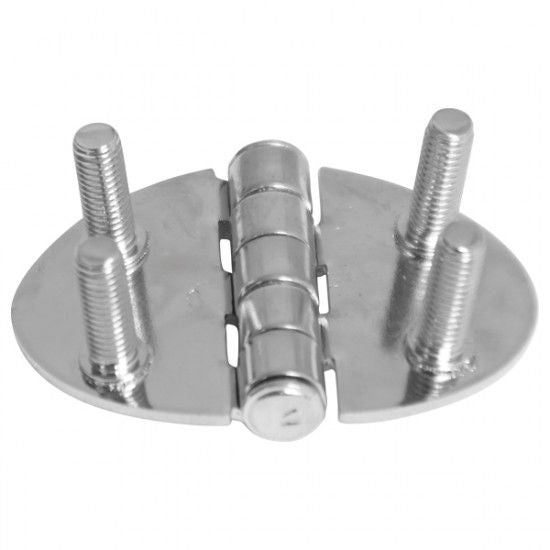 Roca Scharnier rostfreier Stahl oval 51x35mm mit angeschweissten Bolzen M5 L=15mm