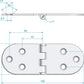 Roca Scharnier rostfreier Stahl oval 80+80x60mm verdeckt