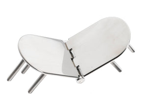 Roca Scharnier rostfreier Stahl oval 80+80x60mm mit angeschweissten Bolzen M6 L=50mm verdeckt