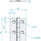 Roca Scharnier rostfreier Stahl 21+21x75mm