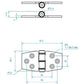 Roca Reibungsscharnier 38x76mm