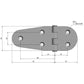 Scharnier Edelstahl 107 x 40mm