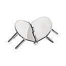 Roca Scharnier rostfreier Stahl oval 55+55x60mm mit angeschweissten Bolzen M6 L=50mm verdeckt