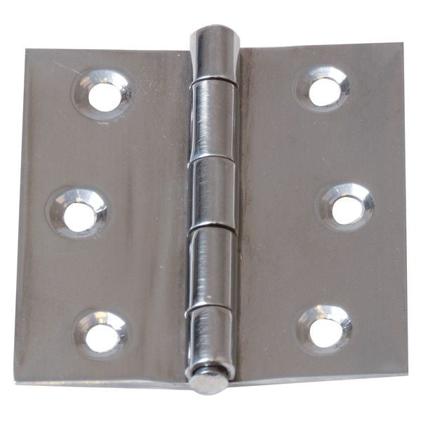 Gotthardt Blattscharnier / Piano-Scharnier aus poliertem Edelstahl – 50 × 50 mm