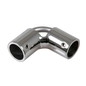 Winkel-Stück Relingsrohr mit Auge rostfreier Stahl D=22mm 90°