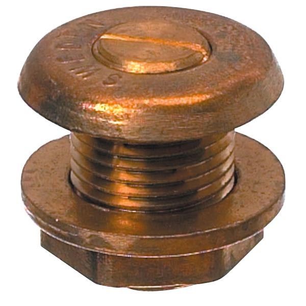 Gotthardt Lenzstopfen Messing – Bilgenstopfen zur Außenmontage AD 34 mm / ID 19 mm
