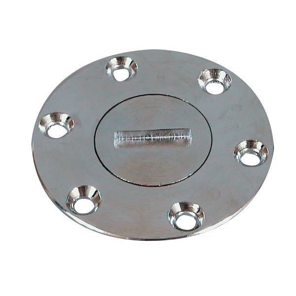 Lenzstopfen Messing verchromt AD=55mm ID=20mm Loch D=27mm