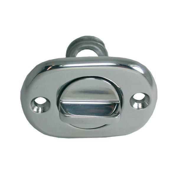 Lenzdurchlass rostfreier Stahl oval L=54mm mit Lenzstopfen