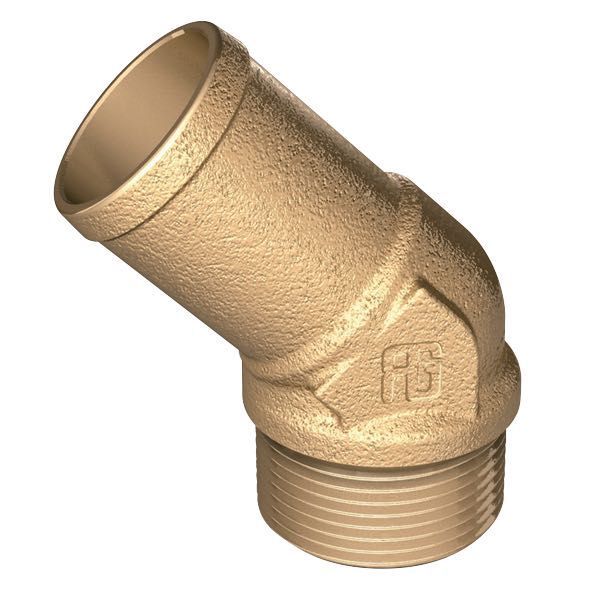 Guidi Schlauchanschlussstutzen Messing  45° Aussengewinde