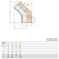 Guidi Schlauchanschlussstutzen Messing  45° Aussengewinde
