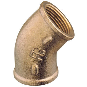 Guidi Rohrbogen Messing 45° – beidseitiges Innengewinde