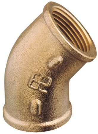Guidi Rohrbogen Messing 45° – beidseitiges Innengewinde