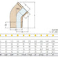 Guidi brass pipe bend 45° internal/external thread