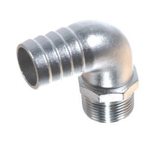 1852 Schlauchanschlussstutzen 90° rostfreier Stahl AISI 316