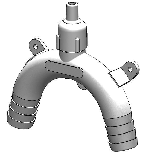 Trudesign Rohrbogen mit Entlüftung weiss