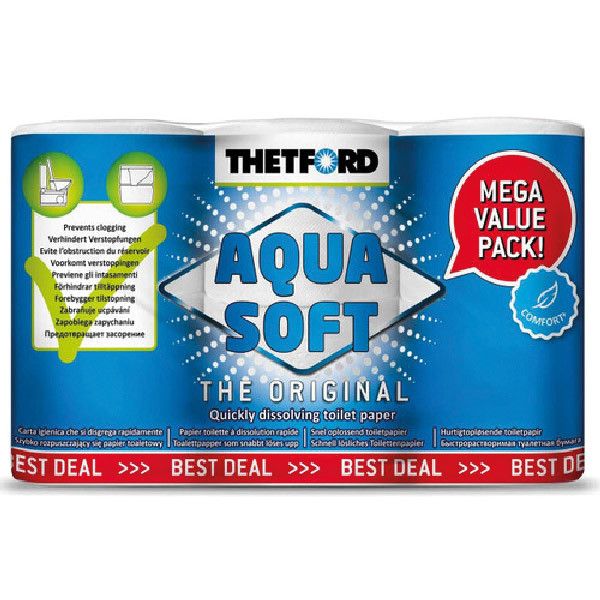Aquasoft Toilettenpapier – schnell auflösendes Bordtoilettenpapier