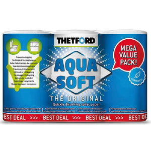 Aquasoft Toilettenpapier – schnell auflösendes Bordtoilettenpapier