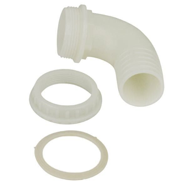 Schlauchanschlussstutzen 90° Kunststoff 1 1/2 für Schlauch ID=38mm