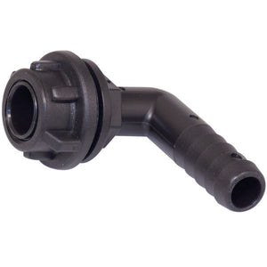 Schlauchanschlussstutzen 90° Kunststoff 3/8 für Schlauch ID=12mm