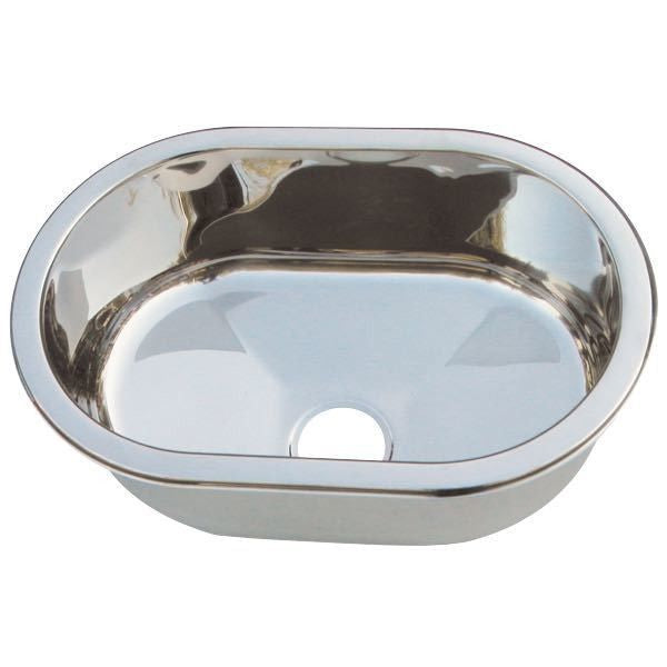 Waschbecken rostfreier Stahl oval L=40cm B=26