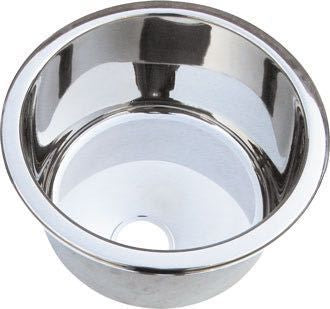 Barka Waschbecken aus Edelstahl – rundes Einbaubecken Ø 36 cm
