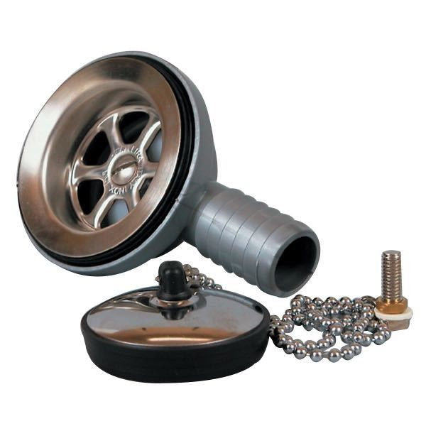 Waschbeckenablauf 90° D=1 1/2 mit Sieb Lochdurchmesser = 70mm