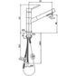 Faucet with mixer tap and extendable hose
