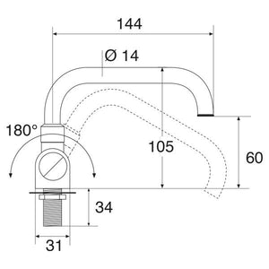 Water outlet for foot pump BR0600