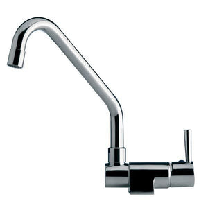 Barka MR1101L Einhebelmischer – verchromter Messing-Wasserhahn mit klappbarem Auslauf