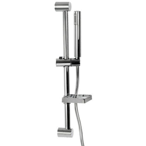 Duschstange mit Dusche und Seifenschale Messing verchromt L=60cm