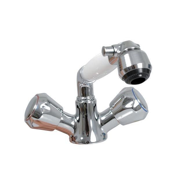 Wasserhahn warm/kalt mit Brauseschlauch L=1