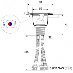 MR2010 mixer tap for built-in installation