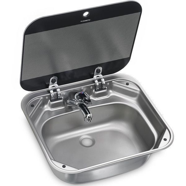 Dometic Waschbecken 42x37cm mit Glasabdeckung