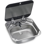 Dometic Waschbecken 42x37cm mit Glasabdeckung