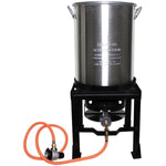 1852 Krabben- und Muschelkocher 40l mit Gasbrenner und Halter