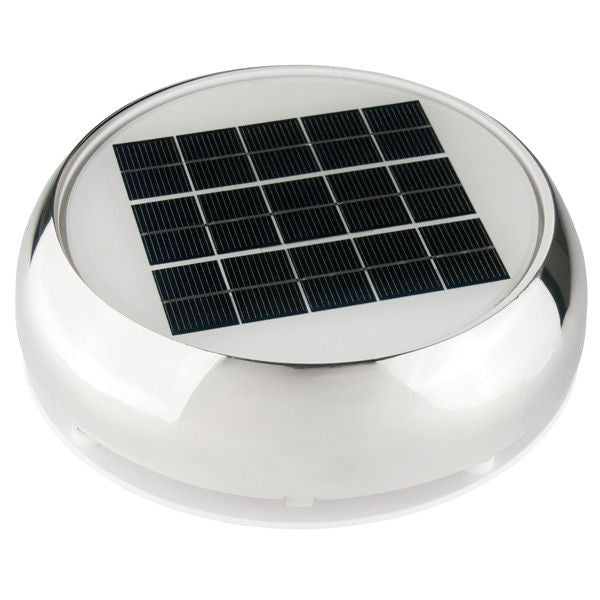 Marinco Solarlüfter mit Akku und LED – Edelstahl