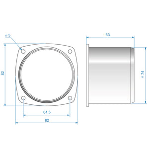 Roca Schlauchanschluss Kunststoff – Adapter für Lüftungsschlauch 75 mm