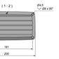 Lüftungsgitter PVC 200x100