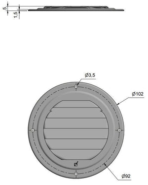 Lüftungsblech Edelstahl rund
