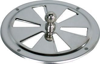 Lüfterblech verschliessbar rostfreier Stahl D=127mm