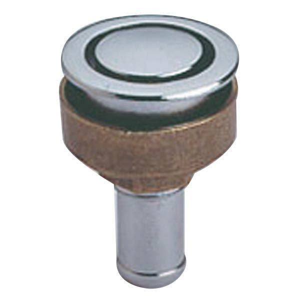 Tankentlüftung flacher Einbau Messing verchromt für Schlauchanschluss D=16mm
