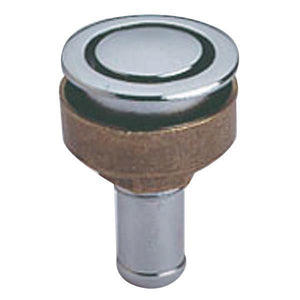 Tankentlüftung flacher Einbau Messing verchromt für Schlauchanschluss D=16mm