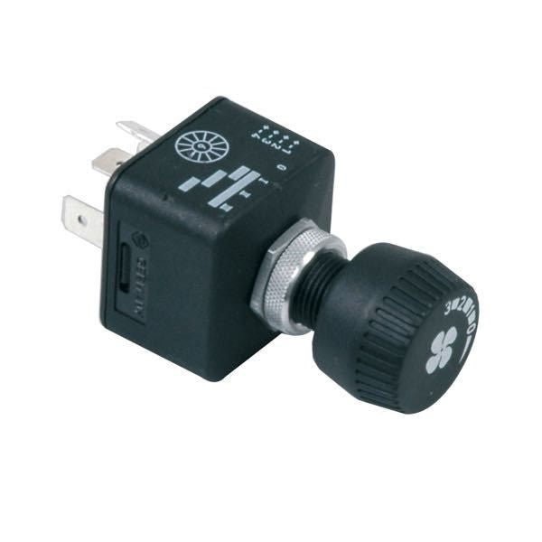 Schalter 12/24V für Scirocco Heizung Aus und 3 Geschwindigkeiten max 23A