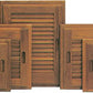Roca Lamellentür mit Rahmen – Teakholz-Schranktür für Bord