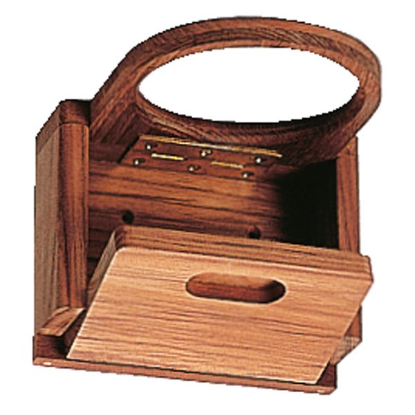 Roca Flaschenhalter Teak – klappbarer Glashalter aus Teakholz
