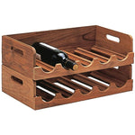 Roca Weinflaschengestell Teak – stapelbar