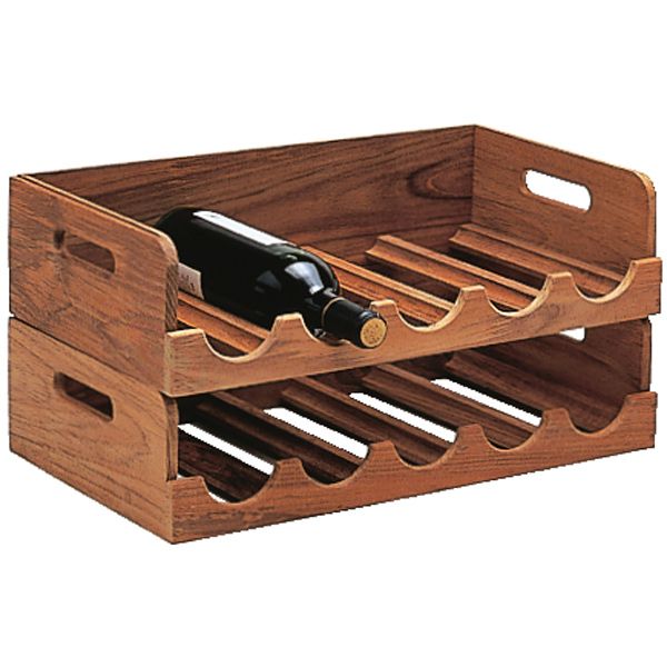 Roca Weinflaschengestell Teak – stapelbar