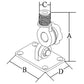 Glomex Antennenhalter Kunststoff – Standardhalterung mit 4-Wege-Neigung