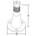 Glomex Antennhalter V9175 Nylon weiss für Decksmontage