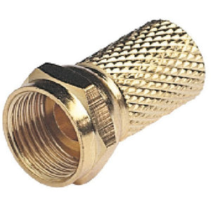 Antennenstecker F für Coax-Kabel D=6mm vergoldet